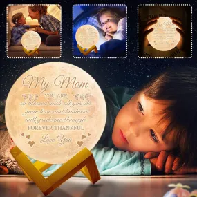 3D Printing LED Moon Light Night Light Children With Sleeping Creative Gift