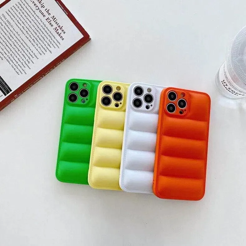 3D Puffer Pattern Soft TPU Silicone Phone Case for Apple iPhone