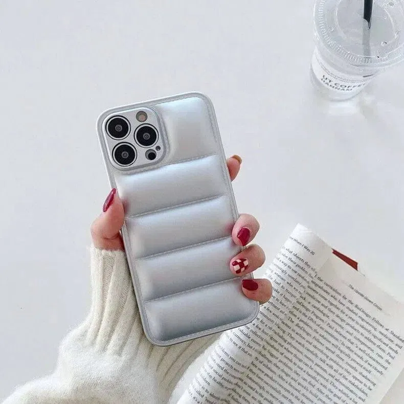 3D Puffer Pattern Soft TPU Silicone Phone Case for Apple iPhone