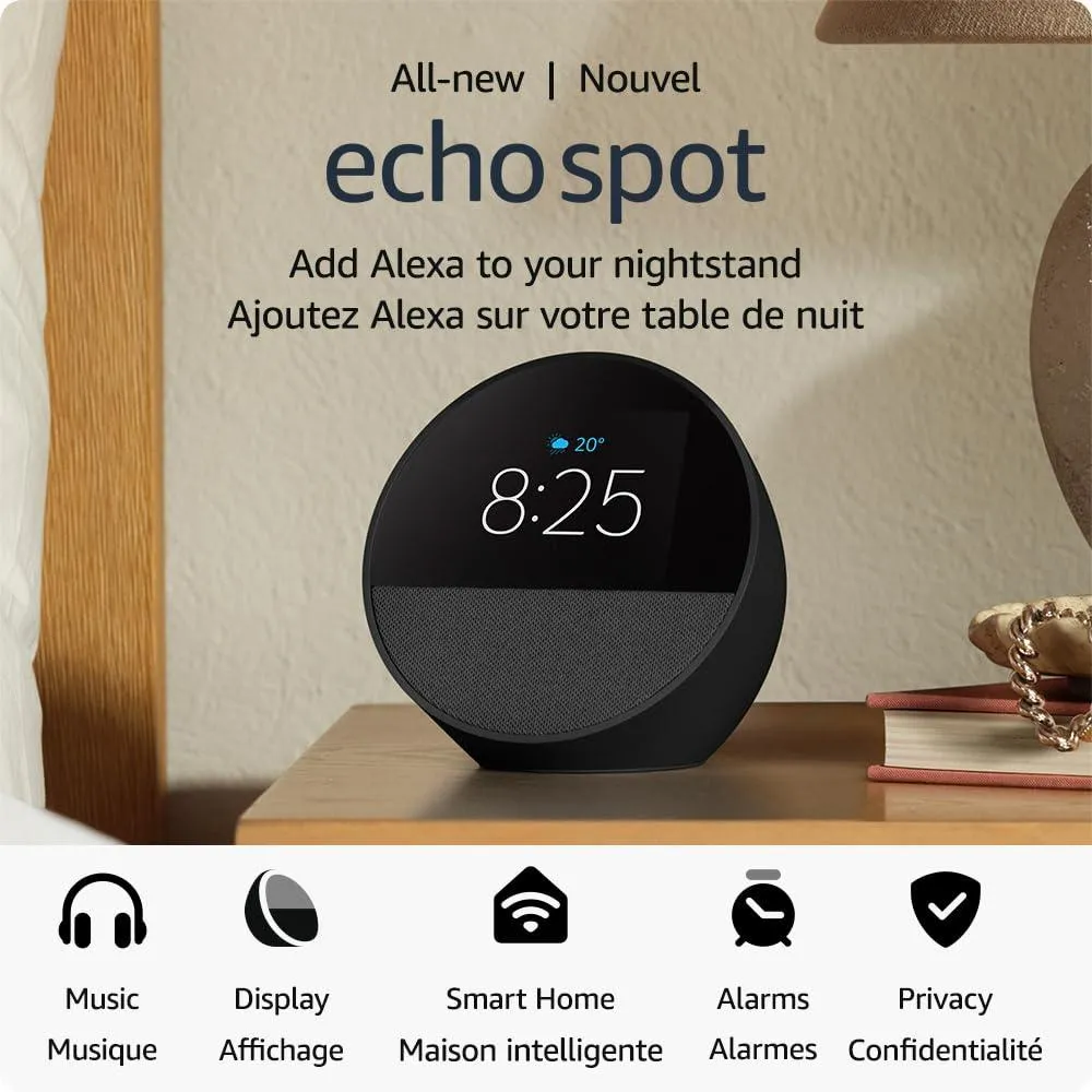 All-new Amazon Echo Spot.