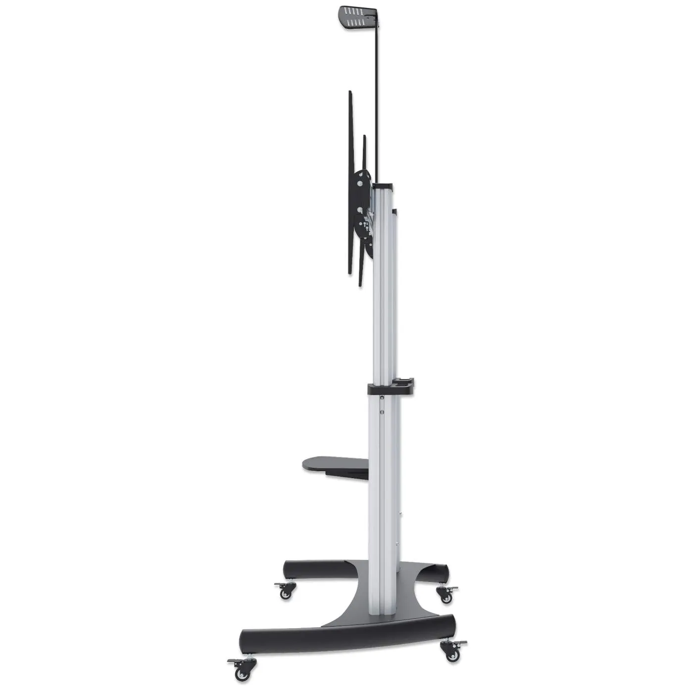 Aluminum Heavy-Duty Height-Adjustable Multimedia TV Cart