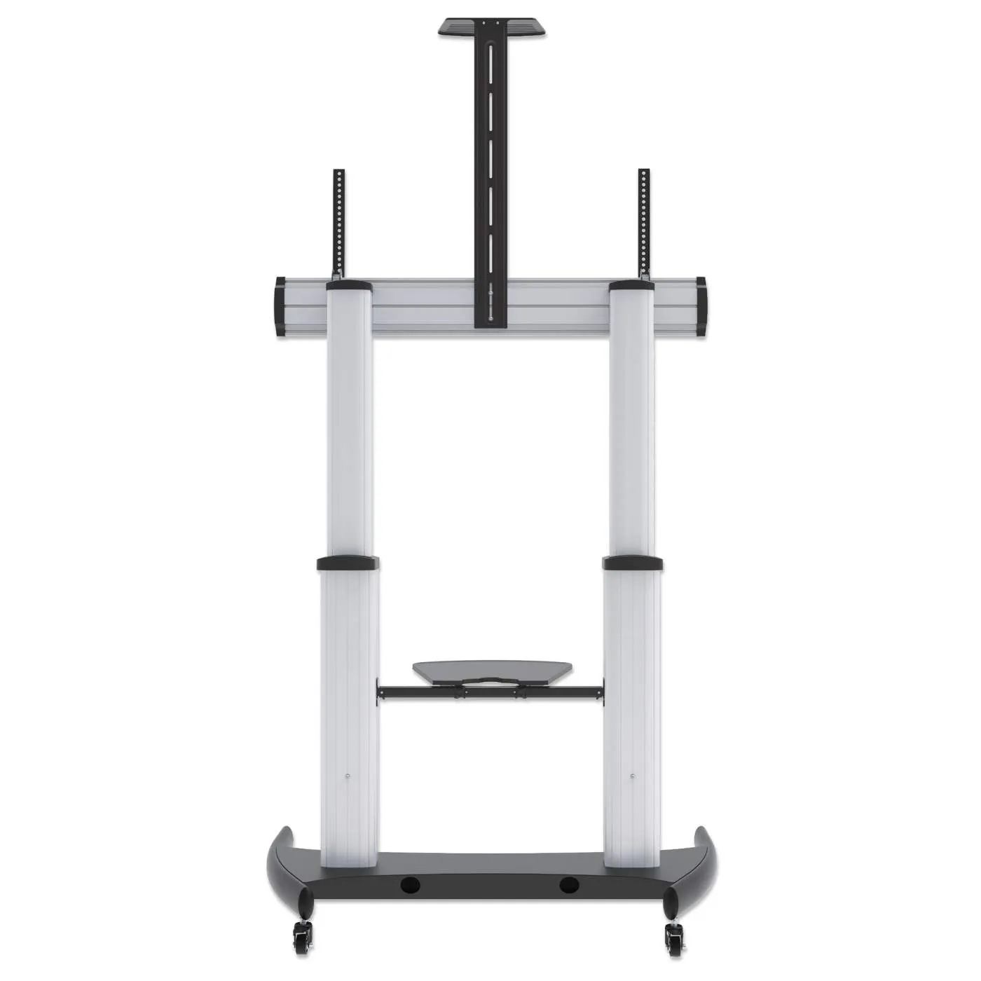 Aluminum Heavy-Duty Height-Adjustable Multimedia TV Cart