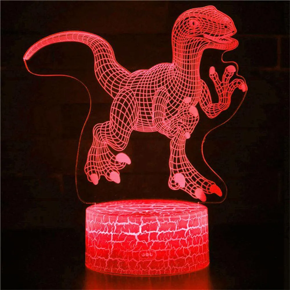 Anime for Dinosaur 3D Model Cartoon Character Night Light Giant Mouth Dragon LED USB Table Lamp Children's Bedroom Birthday Gift