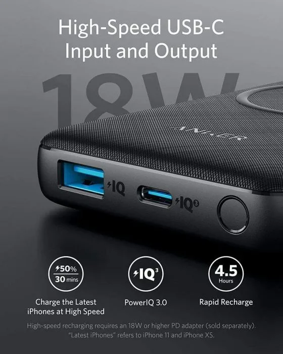 Anker PowerBank - PowerCore III Sense 10K Wireless 10000mAh