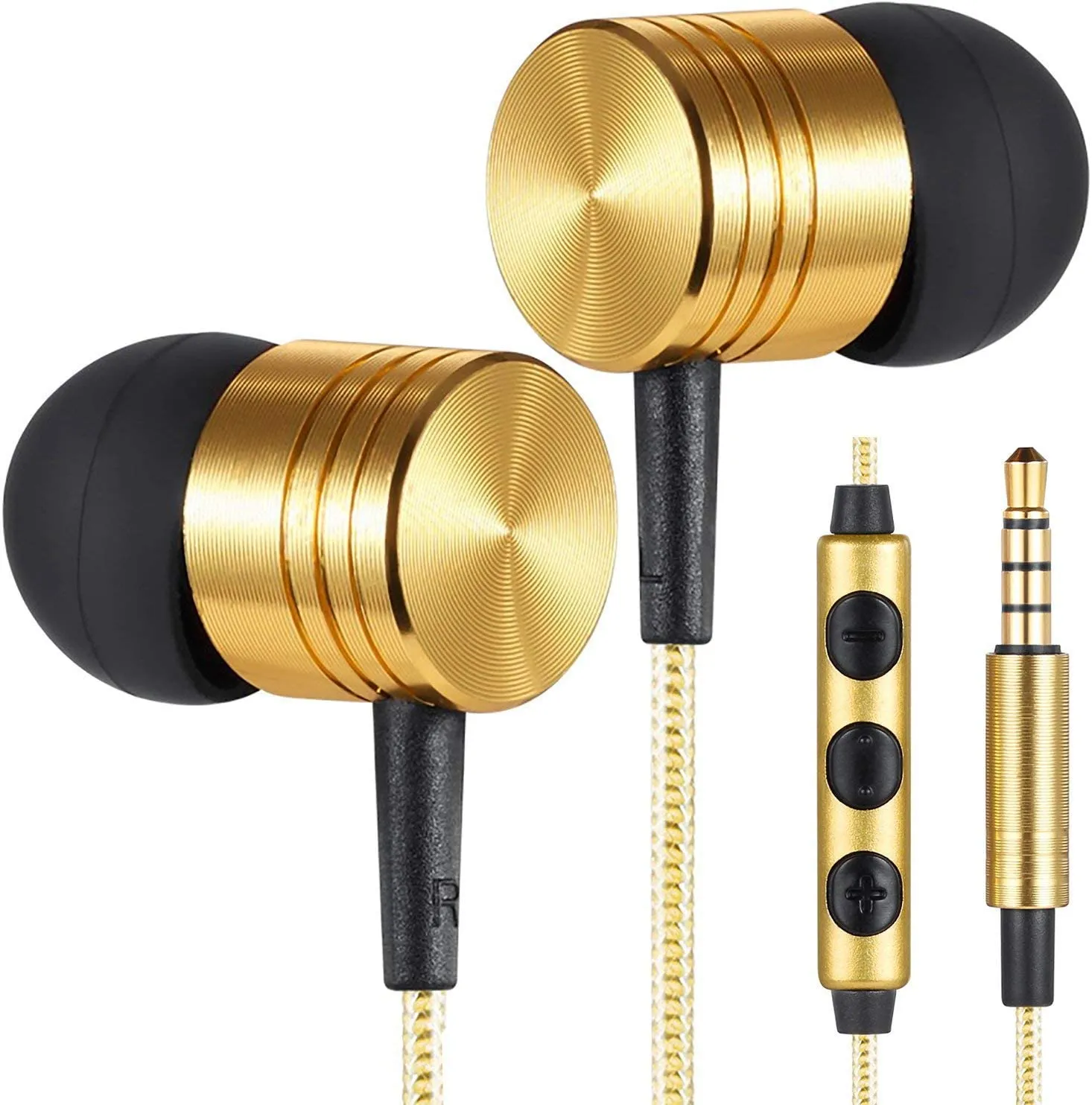 Betron B650 Earphones Noise Isolating Earbuds Heavy Deep Bass Headphones Microphone Volume Control