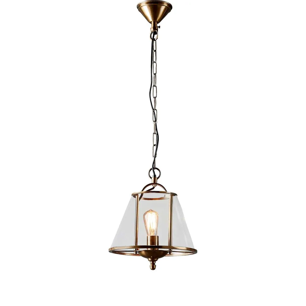 Cotton Tree hanging lamp in ant brass