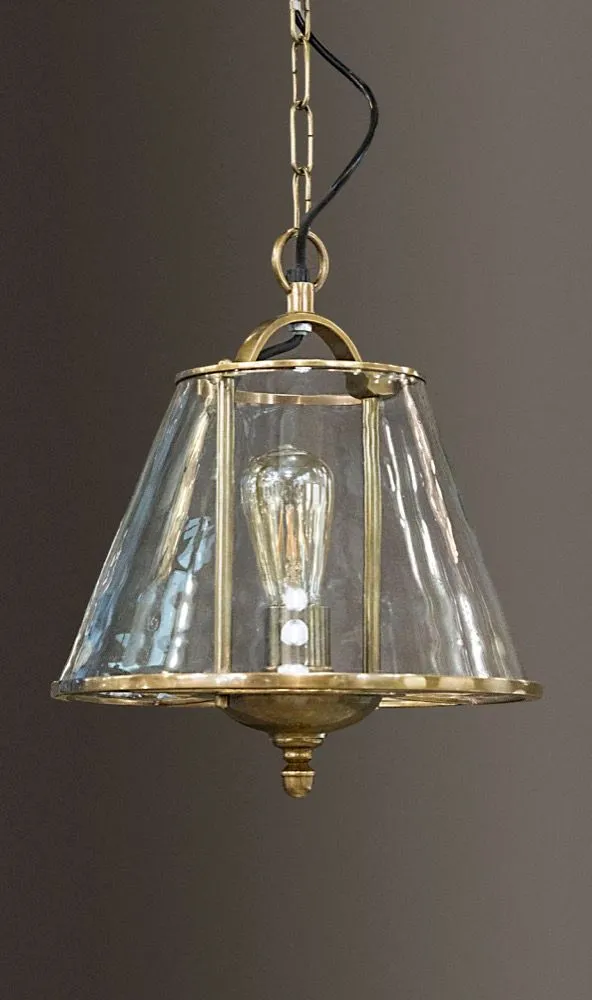 Cotton Tree hanging lamp in ant brass