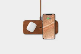 Courant Catch 2 Wireless Leather Charger in Saddle