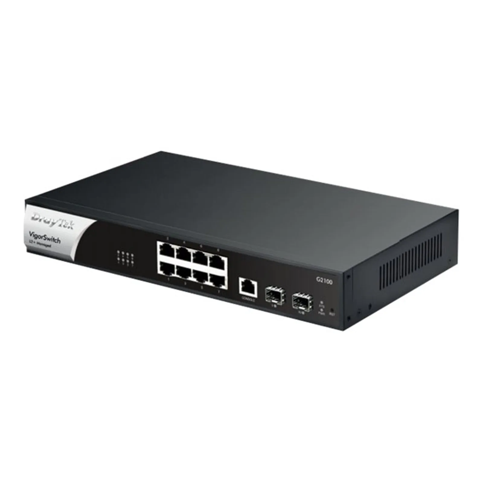 DrayTek VSG2100-K VigorSwitch G2100 8 Port Gigabit Layer 2  Managed Switch with 2 SFP Uplink Ports