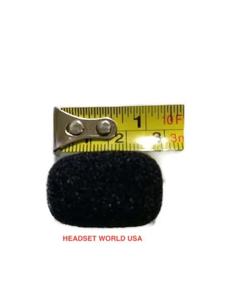 Foam Mic Windscreens for Headsets - Black Foam 1 pair