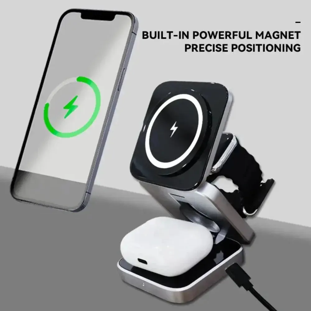 Foldable 3 in 1 Wireless Charging Phone Stand-Wireless Charging Stand