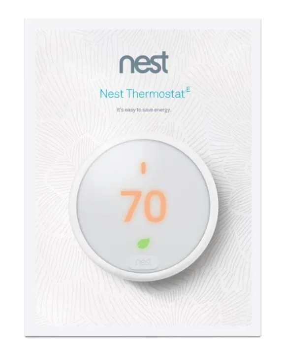 Google Nest E - Pro 3rd Generation Programmable Smart Thermostat for Home Compatible with Alexa