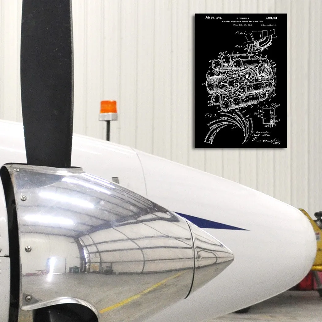 Jet Engine Canvas Patent Print