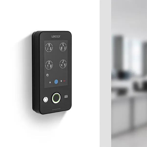 Lockly  Guard INGRESS 302WA  - Doorbell  Smart Access Control - Fingerprint Reader - Wi-Fi-Bluetooth App Controlled - RFID - Matte Black