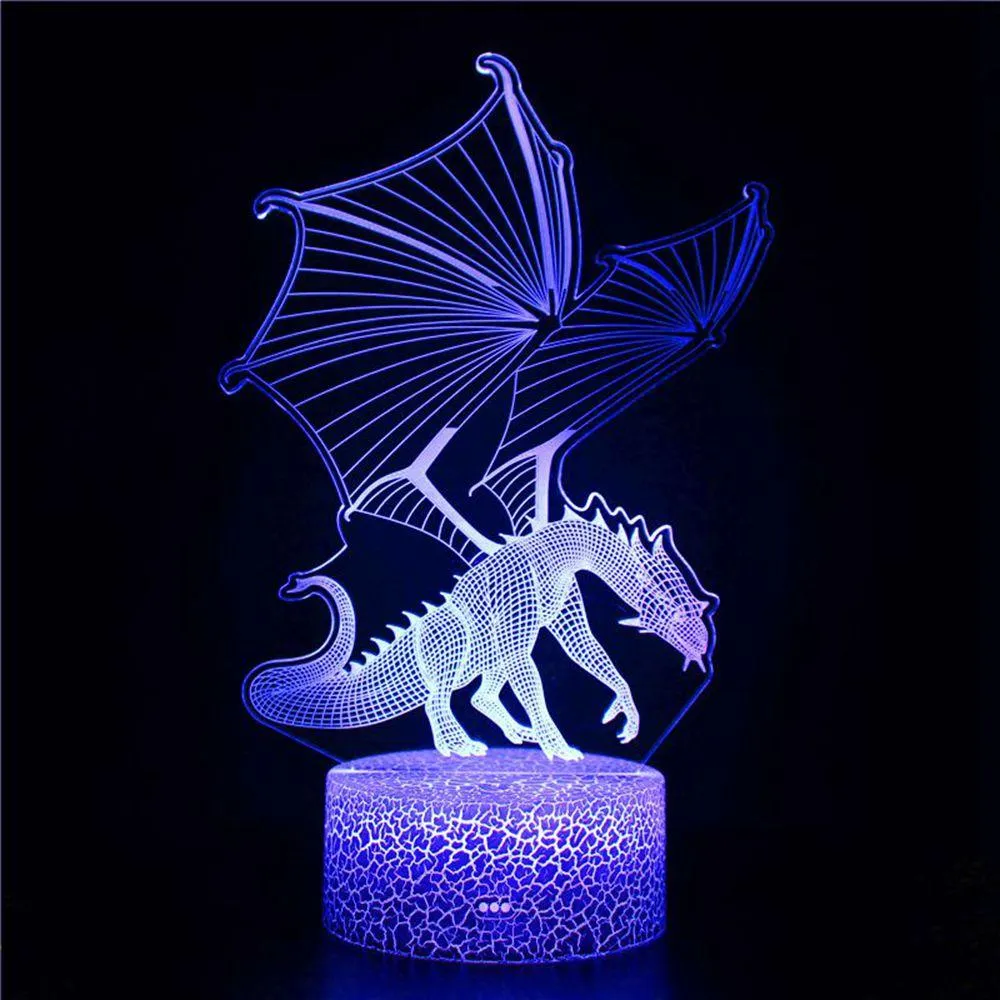 Movie Animal Kingdom Original Overlord Cartoon for Dinosaur Light 3D Night Light LED Light USB Table Lamp Home Christmas Gift