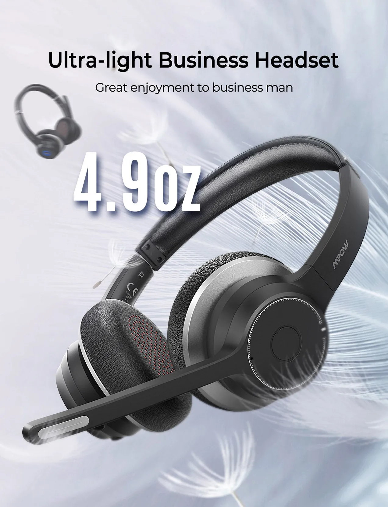 Mpow HC5 Bluetooth Headset with Microphone