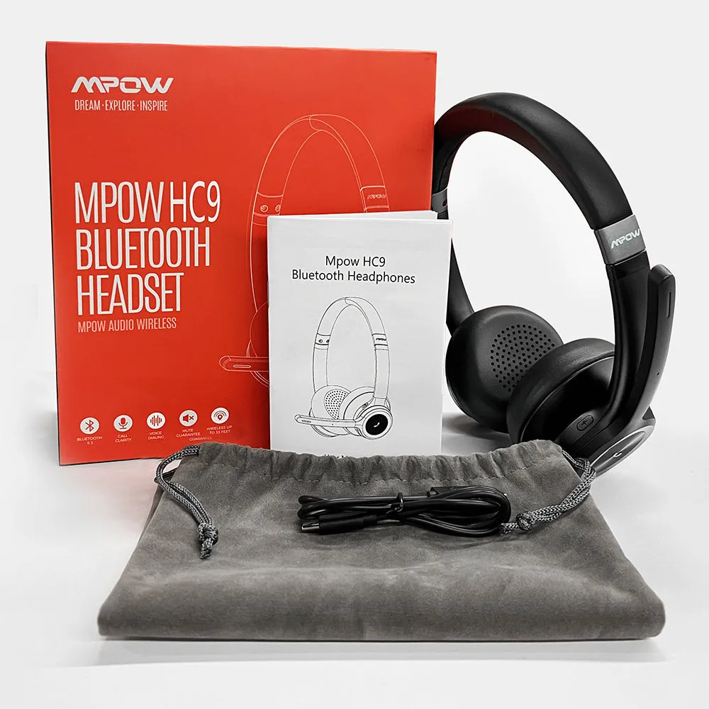 Mpow Wireless Bluetooth Headset V5.0 w/ Microphone for Computer-HC9