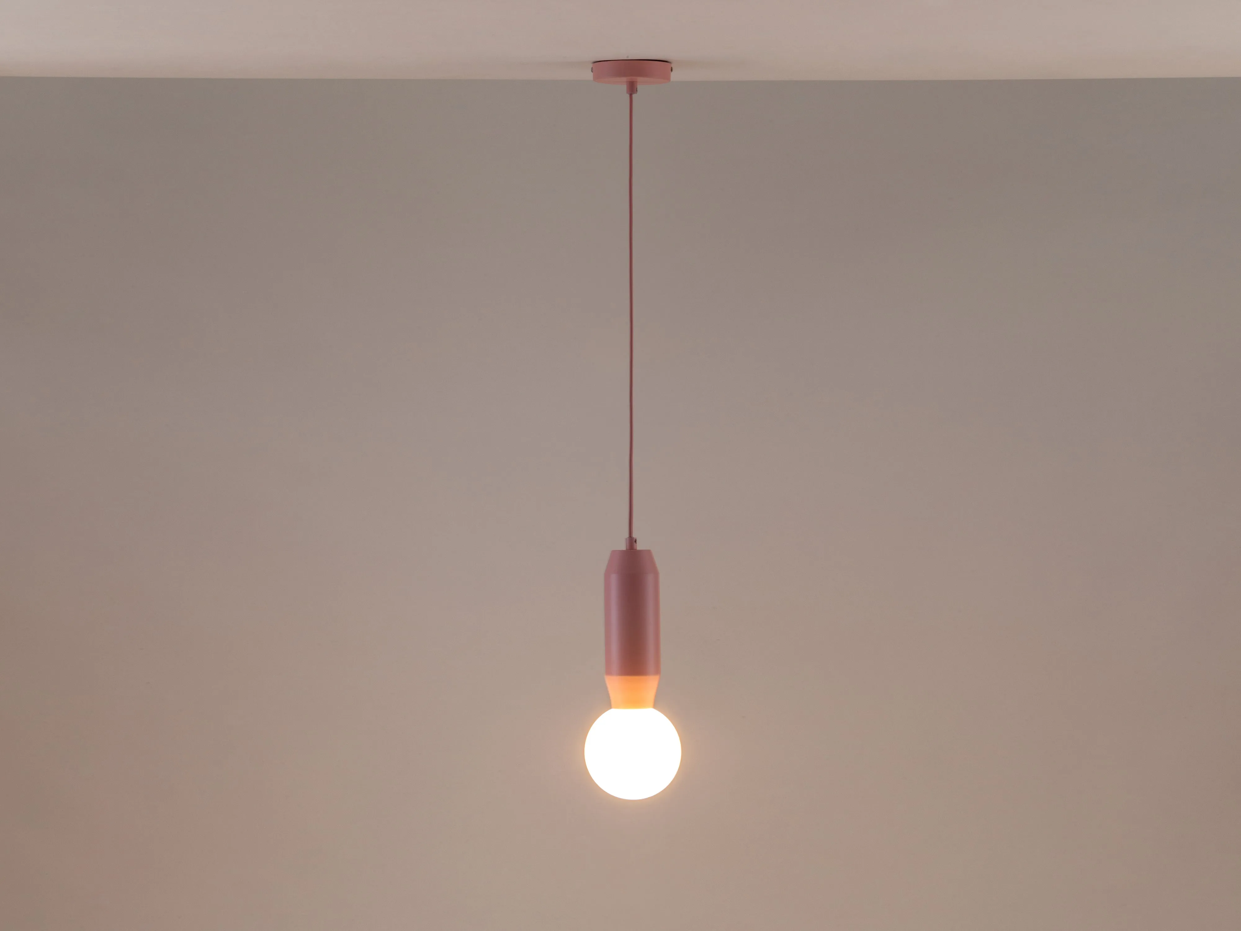 Pink pendant ceiling light