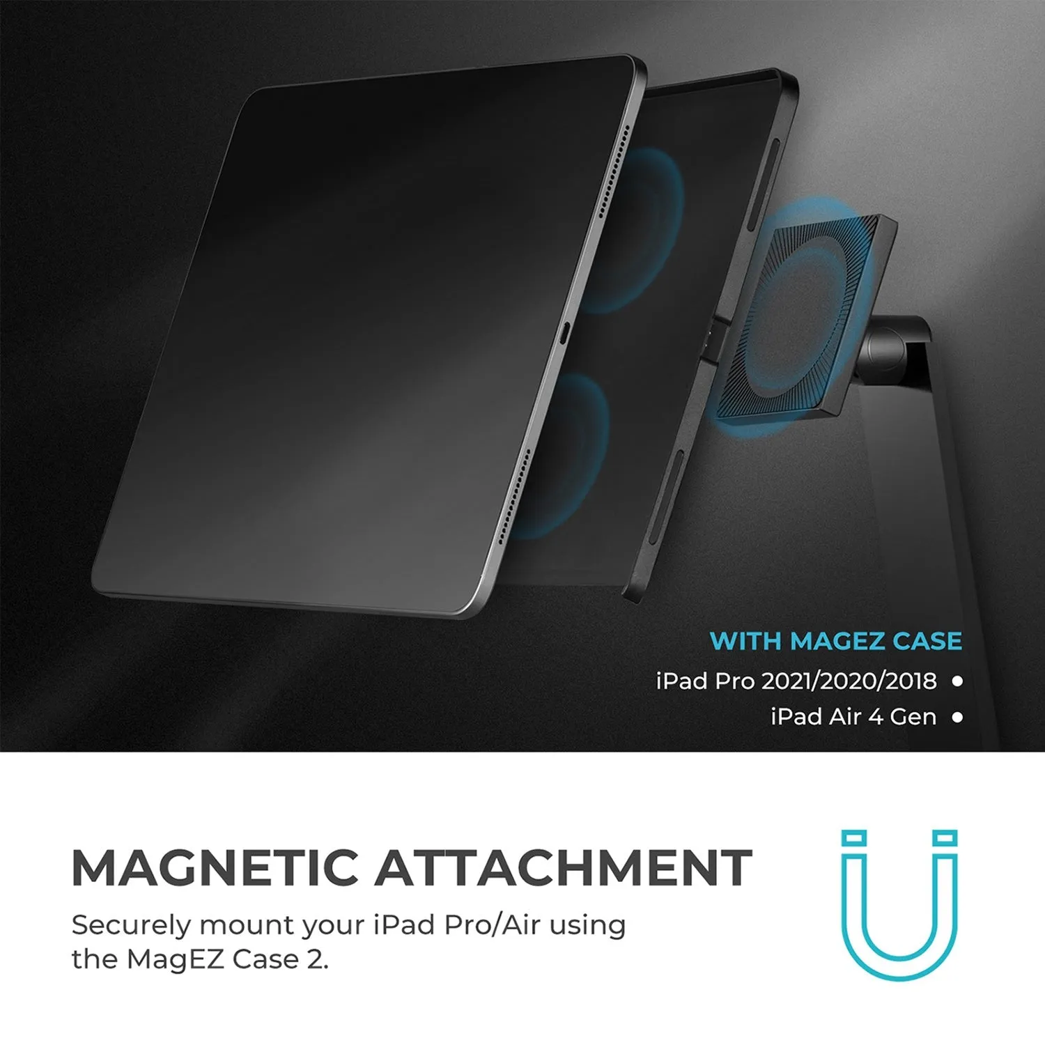 PITAKA iPad Pro Case and Magnetic Stand with Wireless Charging Base