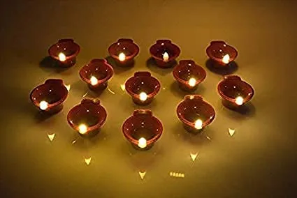 Plastic Ambient Lights Battery Operated LED Diyas Candle with Water Sensing Technology