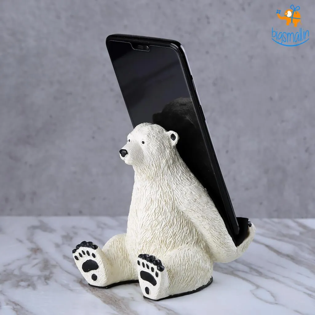 Polar Bear Ceramic Mobile Stand