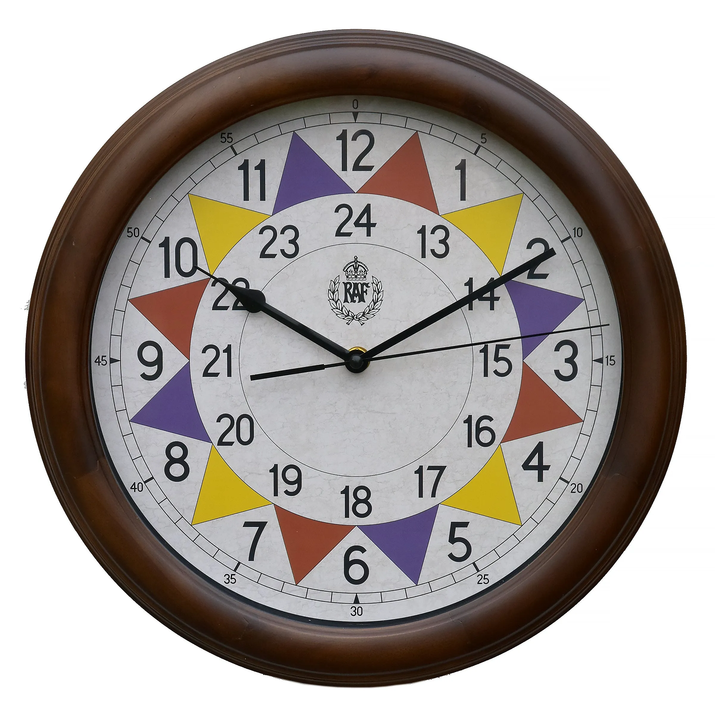 RAF 1940 Pattern "Battle of Britain" Replica Sector Wall Clock 14" / 35.6cm in Wooden Case