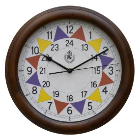 RAF 1940 Pattern "Battle of Britain" Replica Sector Wall Clock 14" / 35.6cm in Wooden Case