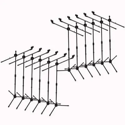 SA-Mic5 - (12 Pack) Dual Tripod Microphone Stands and 5 Clips