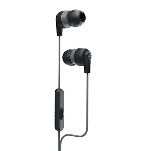 Skullcandy Ink'd  in-Ear Wired Earbuds, Microphone, Works with Bluetooth Devices and Computers -Black Gray