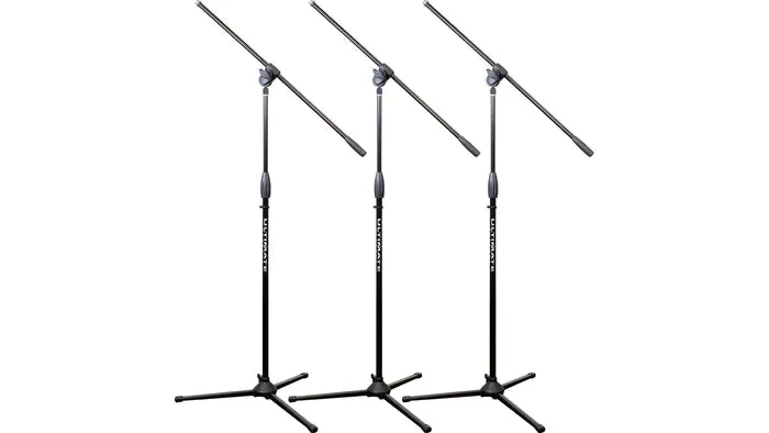 Ultimate Support MC-40B Pro Classic Series Tripod Microphone Stand - 3-Pack