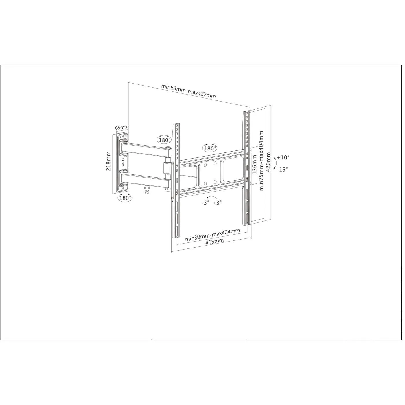 Universal Basic LCD Full-Motion Wall Mount