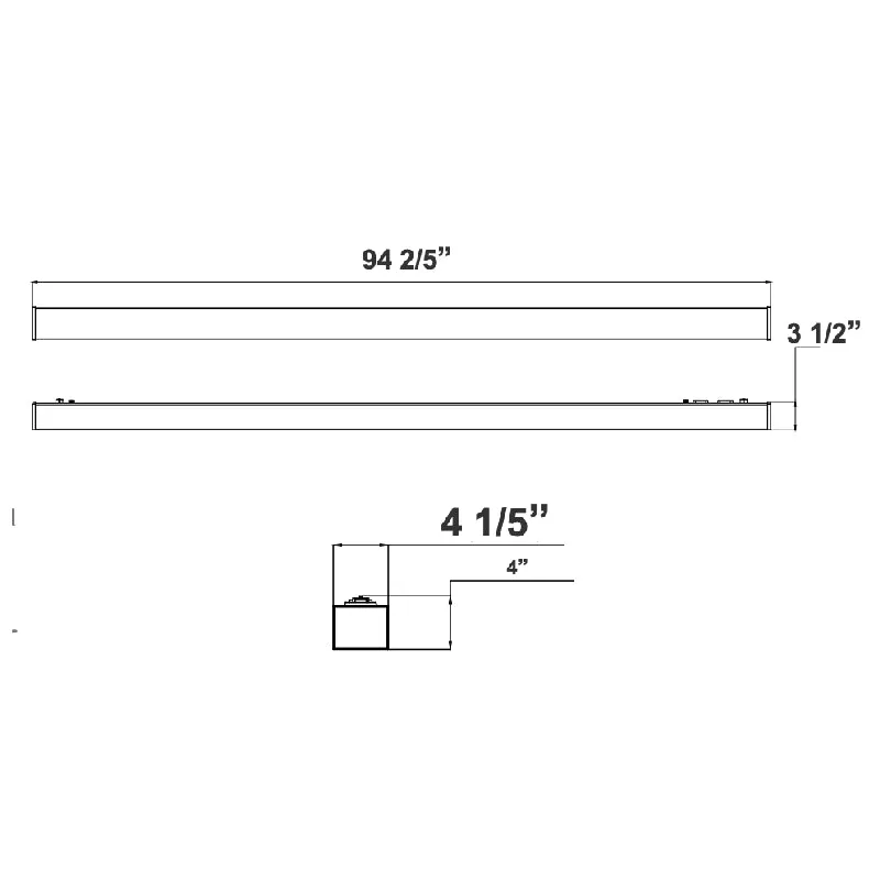 Westgate SCX4 8-ft 80W/120W/160W LED Suspended Linear Light, CCT Selectable