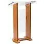 Wood with Acrylic Narrow Pulpit Front Panel-Cross or Plain.